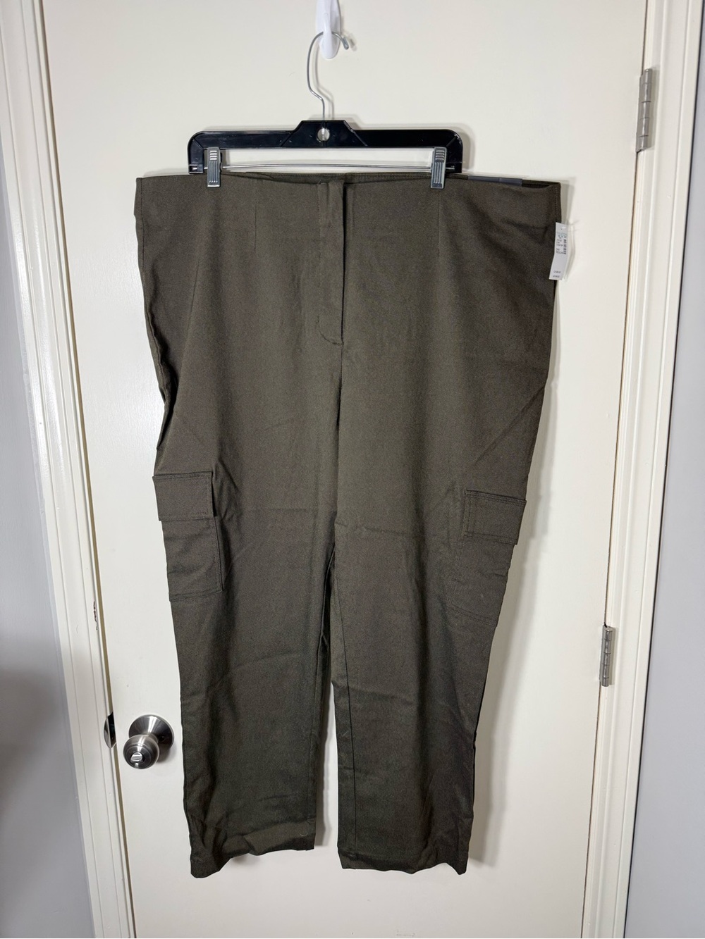 Maurices Dark Olive Straight-Leg Utility Pants Plus Size 24W